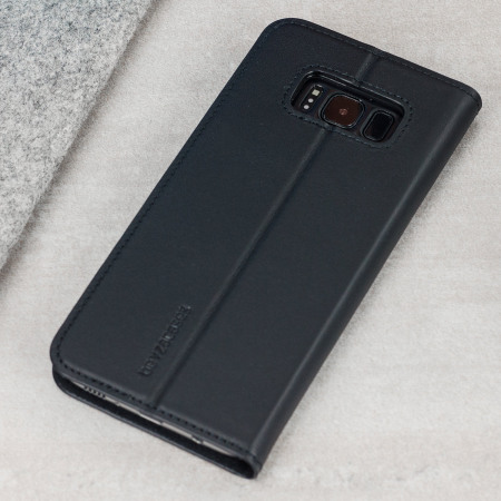 Beyza Arya Folio P Samsung Galaxy S8 Plus Leather Stand Case - Black
