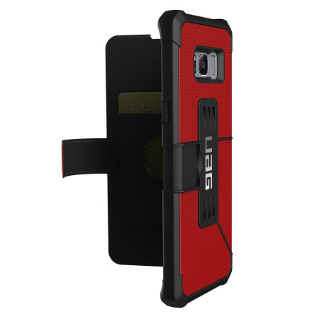 UAG Metropolis Rugged Samsung Galaxy S8 Wallet Case - Magma Red