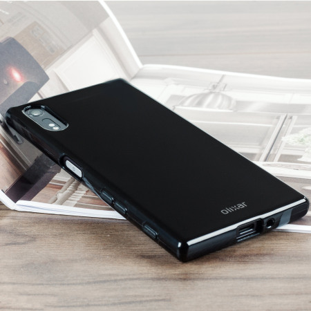 Olixar FlexiShield Sony Xperia XZs Gel Hülle in Solide schwarz