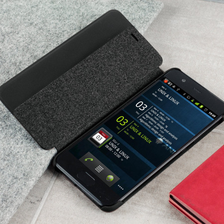 Coque Officielle Huawei P10 Smart View Flip – Gris sombre