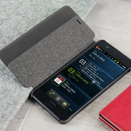 Official Huawei P10 Smart View Flip Case - Lichtgrijs