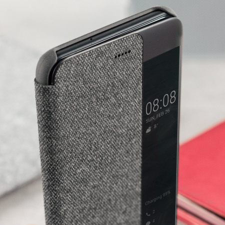 Coque Officielle Huawei P10 Smart View Flip – Gris clair