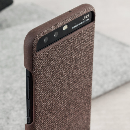 Official Huawei P10 Plus Protective Fabric Case - Brown