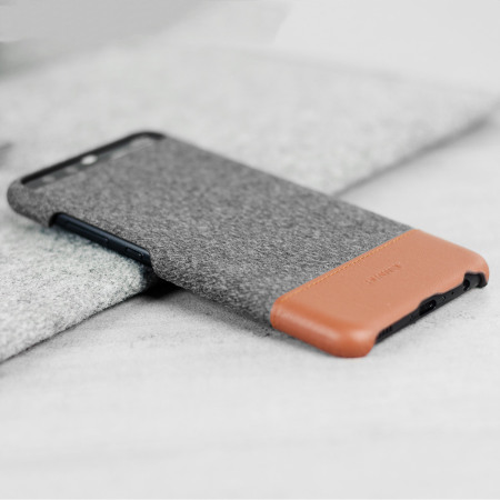 Original Huawei Mashup P10 Plus Fabric / Leder Tasche -Dunkelgrau