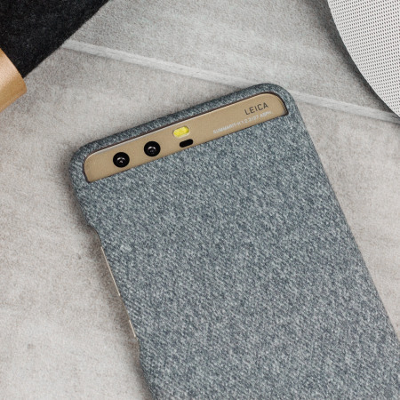 Official Huawei Mashup P10 Plus Fabric / Leather Case - Light Grey
