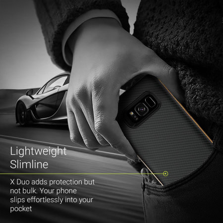 Olixar X-Duo Samsung Galaxy S8 Case - Carbon Fibre Gold