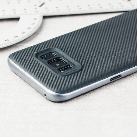 Funda Samsung Galaxy S8 Plus Olixar X-Duo - Fibra de Carbono gris metálico