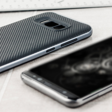 Olixar X-Duo Samsung Galaxy S8 Plus Kotelo – Hiilikuitu harmaa