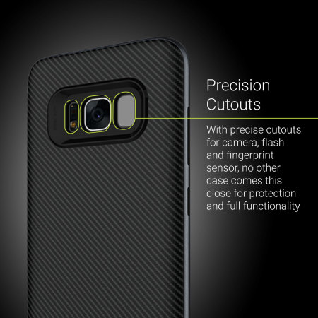 Funda Samsung Galaxy S8 Plus Olixar X-Duo - Fibra de Carbono gris metálico