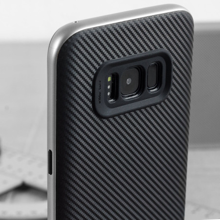 Olixar X-Duo Samsung Galaxy S8 Plus Case - Carbon Fibre Silver
