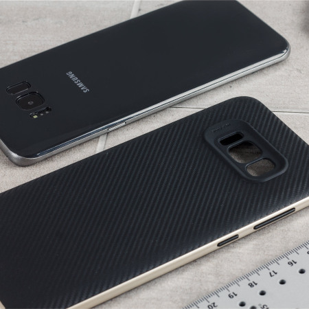 Olixar X-Duo Samsung Galaxy S8 Plus Kotelo – Hiilikuitu kulta