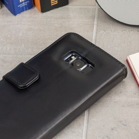 Housse Samsung Galaxy S8 Plus Olixar Portefeuille cuir – Noire