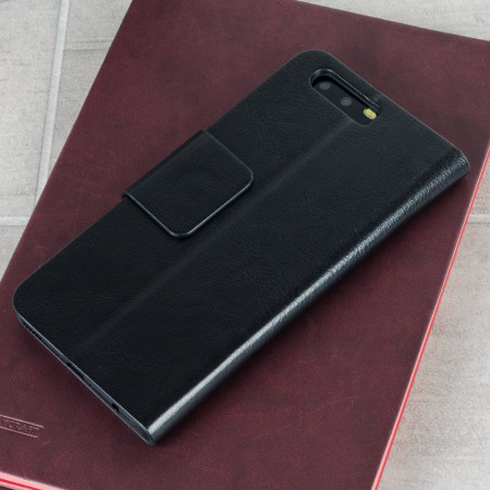 Olixar Leather-Style Huawei P10 Plus Plånboksfodral - Svart