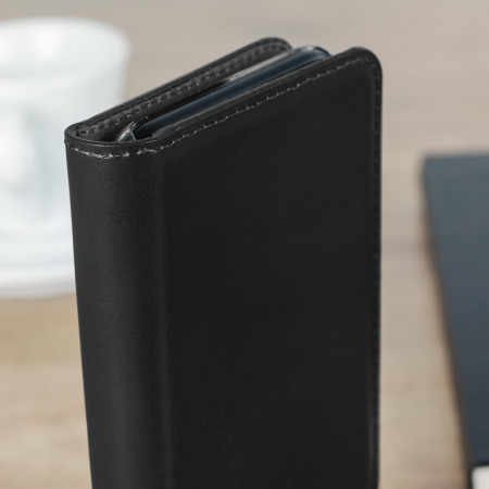 Olixar Genuine Leather Huawei P10 Plånboksfodral - Svart