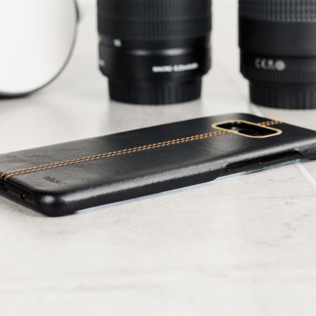 Olixar Premium Genuine Leather Samsung Galaxy S8 Plus Fodral - Svart