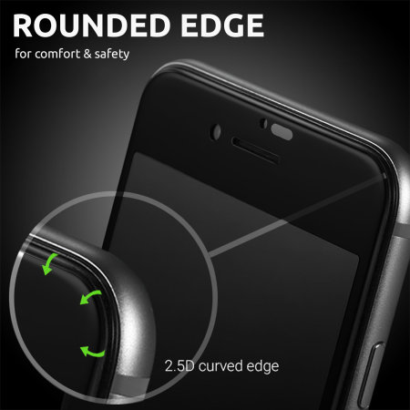 Protection d’écran en Verre Trempé iPhone 7 Olixar - Noir Fascia