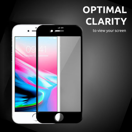 Olixar Red iPhone 7 Plus White to Black Fascia Glass Screen Protector
