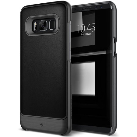 Caseology Fairmont Samsung Galaxy S8 Plus Leather-Style Case - Black