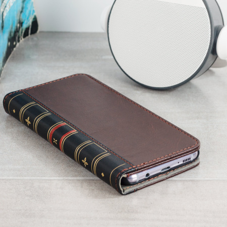 Olixar XTome Leather-Style Samsung Galaxy S8 Book Case - Brown