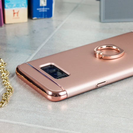 Coque Samsung Galaxy S8 Olixar X-Ring – Or Rose
