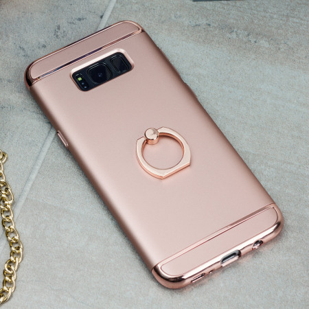 Olixar X-Ring Samsung Galaxy S8 Finger Ögla Skal - Rosé Guld