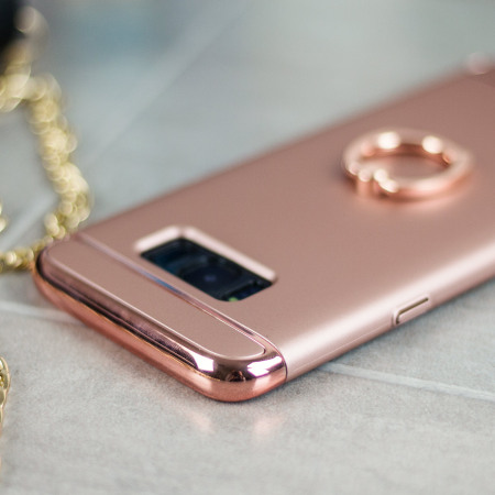 Olixar X-Ring Samsung Galaxy S8 Plus Ring Case - Rosé Goud
