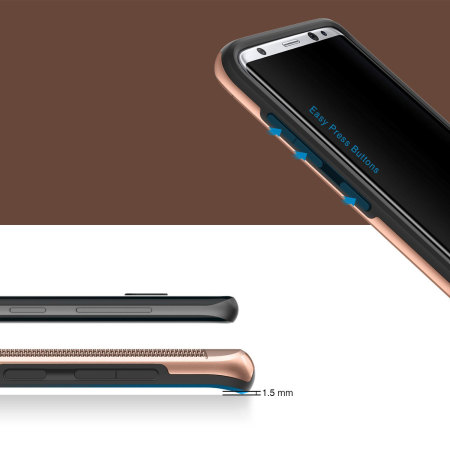 Obliq Slim Meta Chain Samsung Galaxy S8 Case - Rose Gold