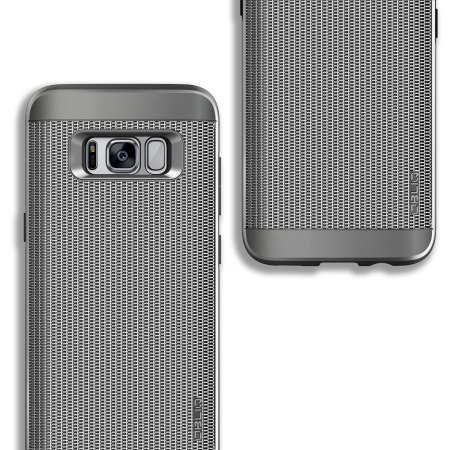 Obliq Slim Meta Chain Samsung Galaxy S8 Case Hülle - Titanium Silber