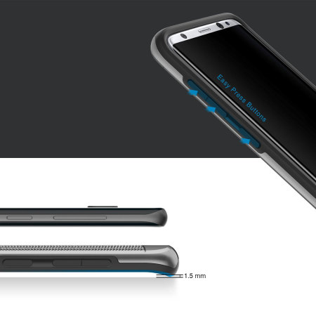 Obliq Slim Meta Chain Samsung Galaxy S8 Case Hülle - Titanium Silber