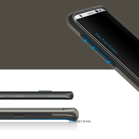 Obliq Slim Meta Chain Samsung Galaxy S8 Deksel - Gunmetal