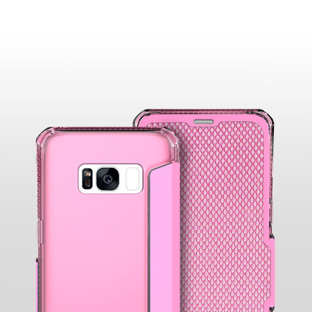 ITSKINS Spectra Samsung Galaxy S8 Leather-Style Case - Textile Pink