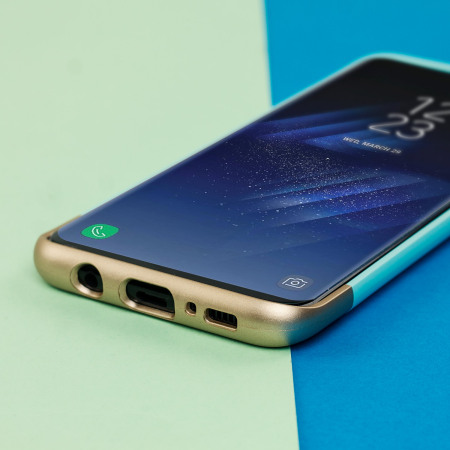 Coque Samsung Galaxy S8 Prodigee Accent – Aqua / Or