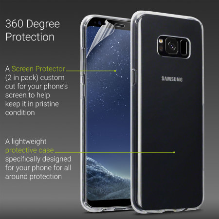 Olixar Total Protection Samsung Galaxy S8 Plus Skal & Skärmkydd - Pack