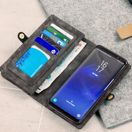 Housse Samsung Galaxy S8 Plus Simili Cuir Luxueuse - Noire