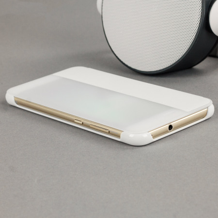 Original Huawei P10 Lite Smart View Flip Case Tasche in Weiß