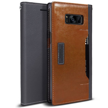 Obliq K3 Samsung Galaxy S8 Wallet Case - Brown / Grey