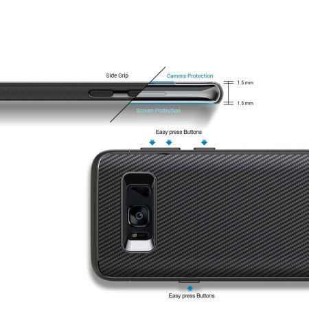 Obliq Flex Pro Samsung Galaxy S8 Plus Hülle in Carbon Schwarz