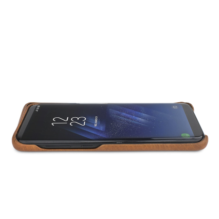 Vaja Grip Samsung Galaxy S8 Plus Premium Leather Case - Brown