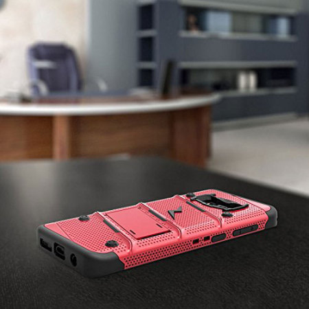 Zizo Bolt Series Samsung Galaxy S8 Skal & bältesklämma - Röd