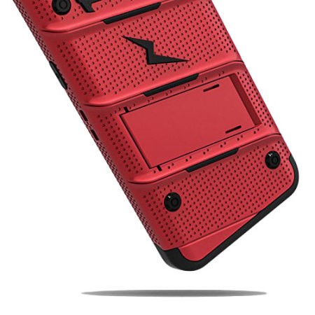 Zizo Bolt Series Samsung Galaxy S8 Kovakotelo & Vyöklipsi - Punainen