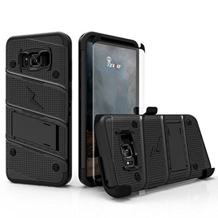 Zizo Bolt Series Samsung Galaxy S8 Tough Case & Belt Clip - Black