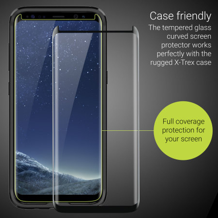 Funda y protector de pantalla de cristal Olixar para Galaxy S8 Plus