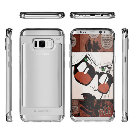 Ghostek Cloak 2 Samsung Galaxy S8 Aluminium Tough Case - Clear/Silver
