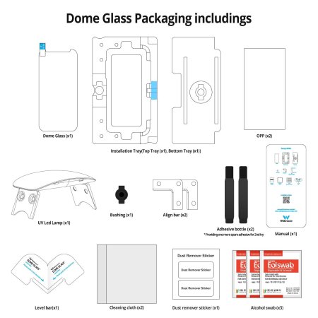 Whitestone Dome Glas iPhone 8 / 7 Vollabdeckender Display Schutz