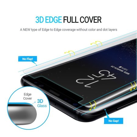 Whitestone Dome Glass Samsung Galaxy S8 Full Cover Screen Protector
