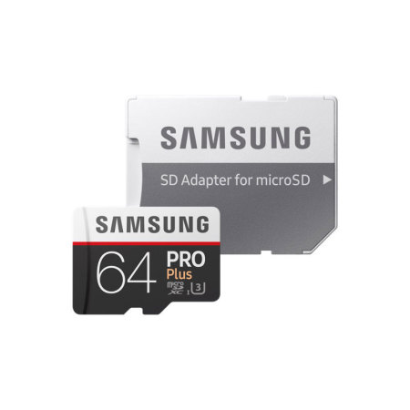 Samsung 64GB MicroSDXC PRO Plus Memory Card w/ SD Adapter - Class 10