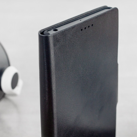 Olixar Leather-Style Sony Xperia XZ Premium Wallet Stand Case - Black