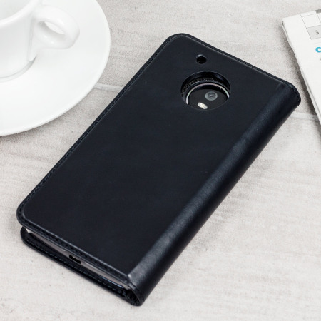 Olixar Genuine Leather Motorola Moto G5 Executive Wallet Case - Black