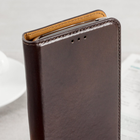 Olixar Leather Motorola Moto G5 Plus Executive Wallet Case - Brown