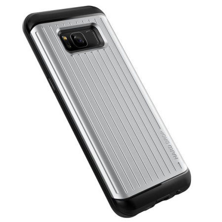 VRS Design Thor Waved Samsung Galaxy S8 Plus Wallet Case Tasche in Satin Silber